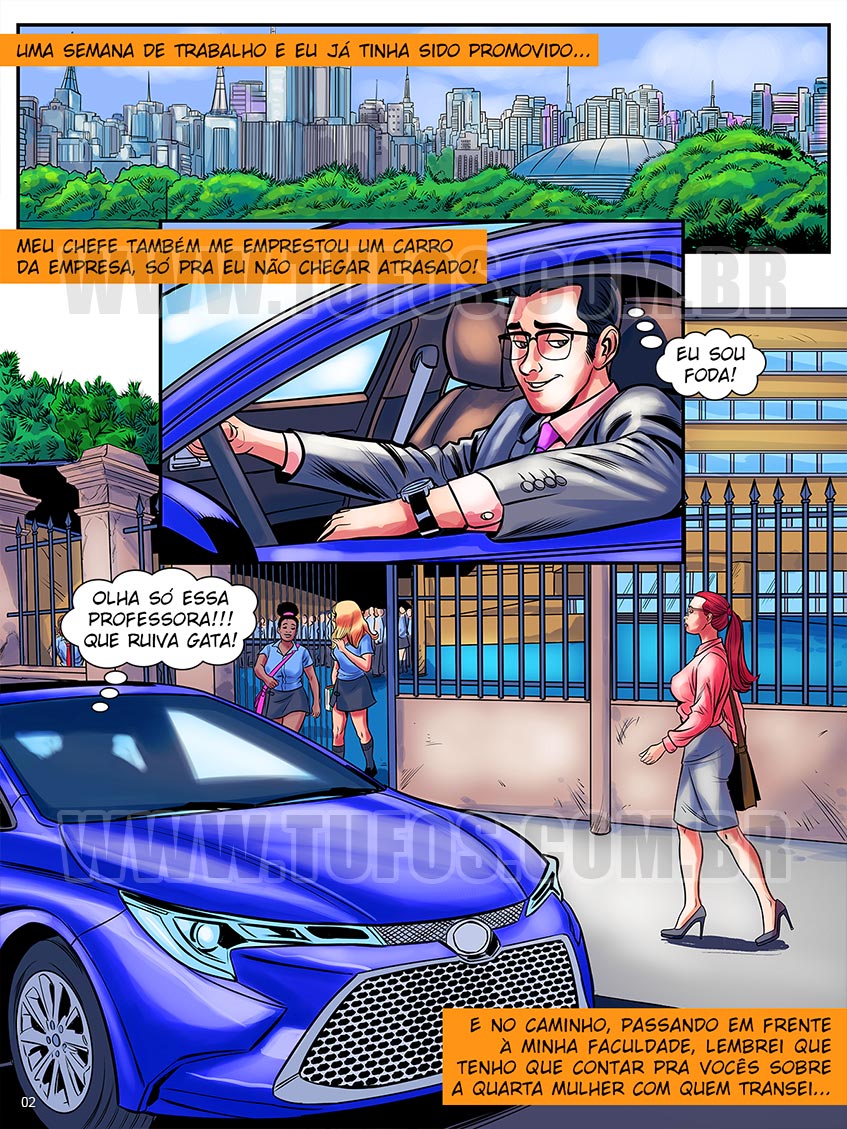 Página 2 do quadrinho adulto: A PROFESSORA DE OLHOS AZUIS – Leia completo em XCOMICS