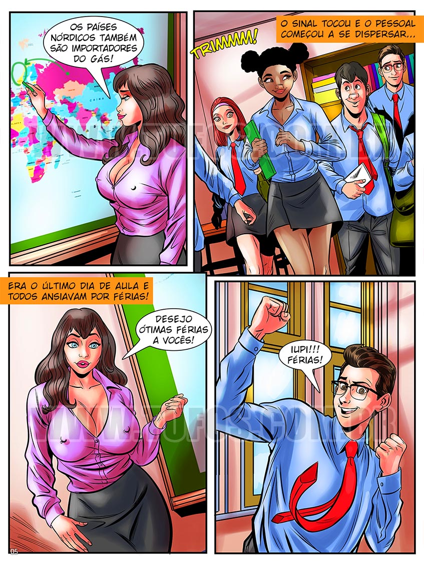 Página 5 do quadrinho adulto: A PROFESSORA DE OLHOS AZUIS – Leia completo em XCOMICS