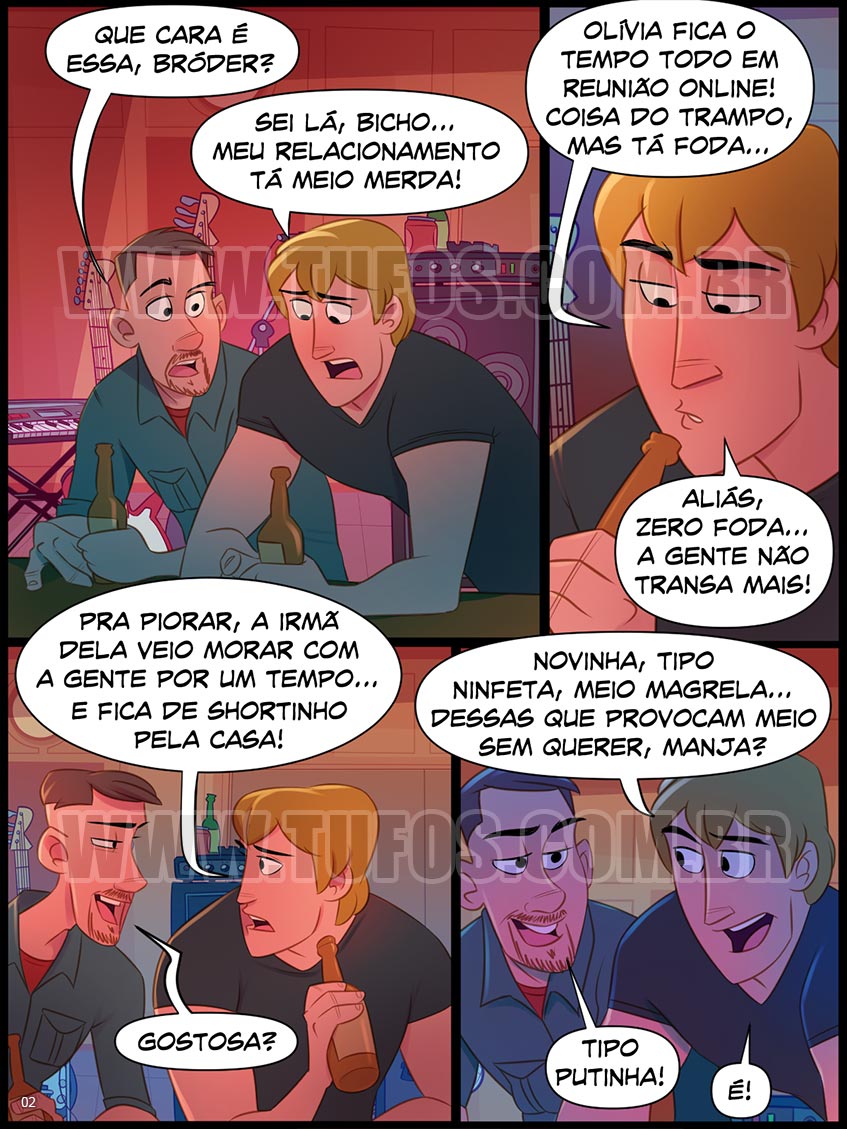Página 2 do quadrinho adulto: CUNHADA COMEÇA COM CU – Leia completo em XCOMICS