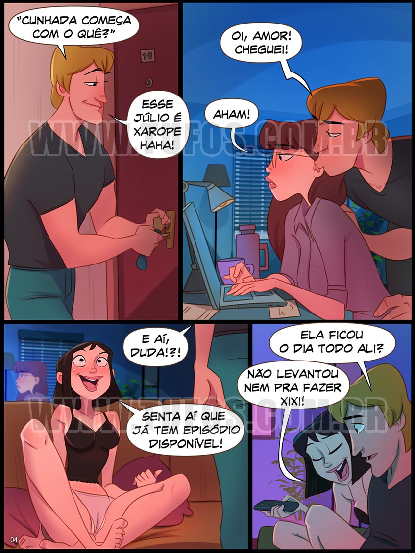 Página 4 do quadrinho adulto: CUNHADA COMEÇA COM CU – Leia completo em XCOMICS