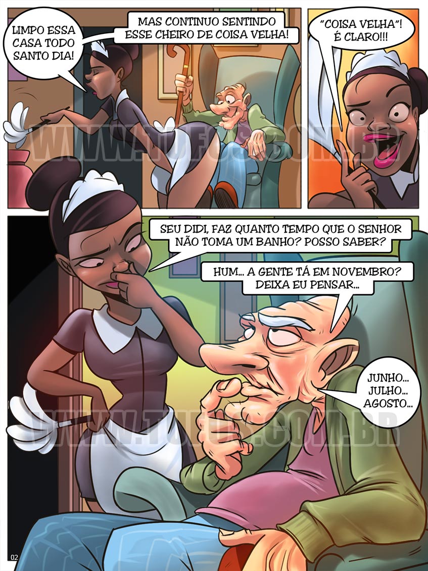 Página 3 do quadrinho adulto: DANDO BANHO NO SEU DIDI – Leia completo em XCOMICS