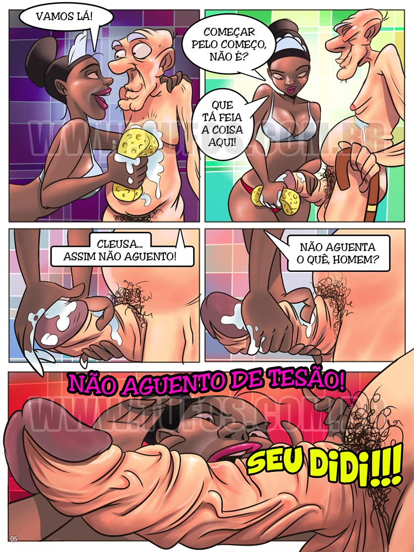 Página 6 do quadrinho adulto: DANDO BANHO NO SEU DIDI – Leia completo em XCOMICS