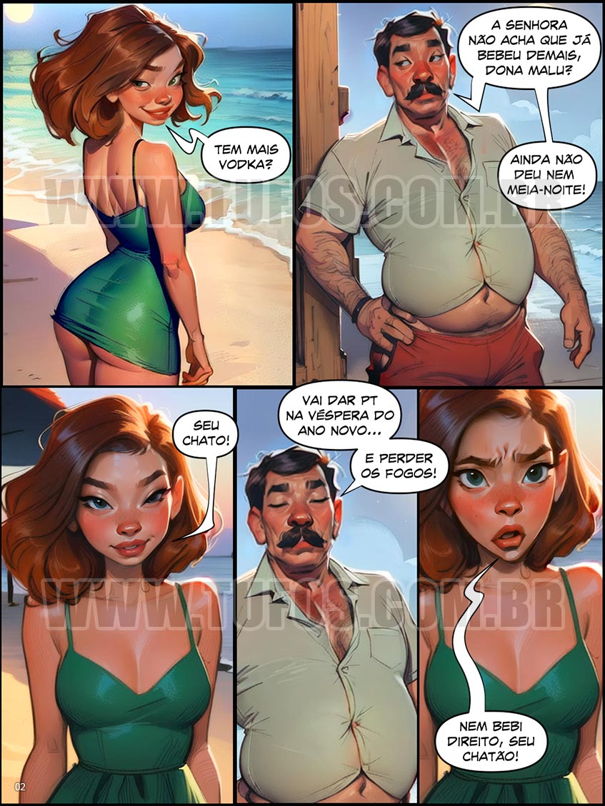 Página 2 do quadrinho adulto: FELIZ ANO NOVA – Leia completo em XCOMICS