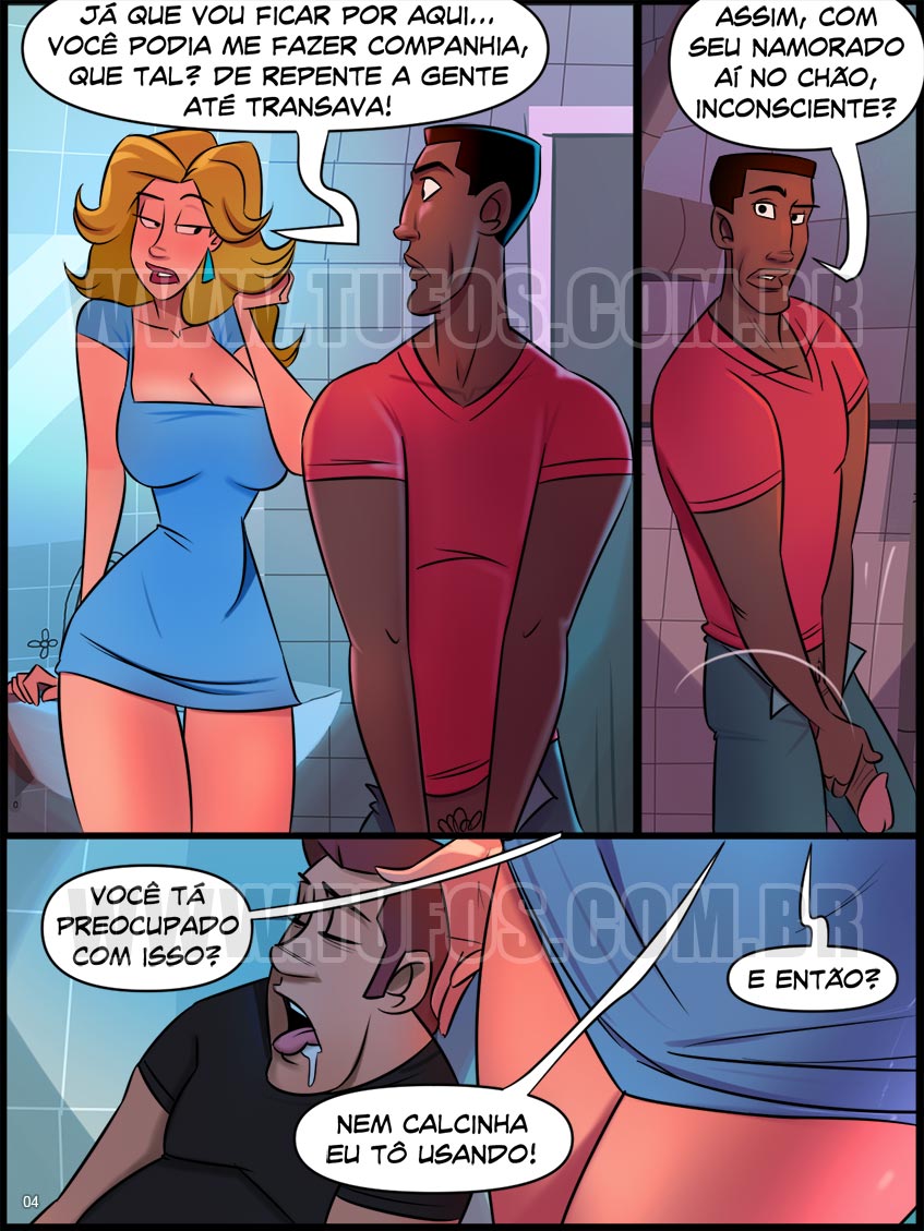 Página 4 do quadrinho adulto: FESTA NO BANHEIRO – Leia completo em XCOMICS