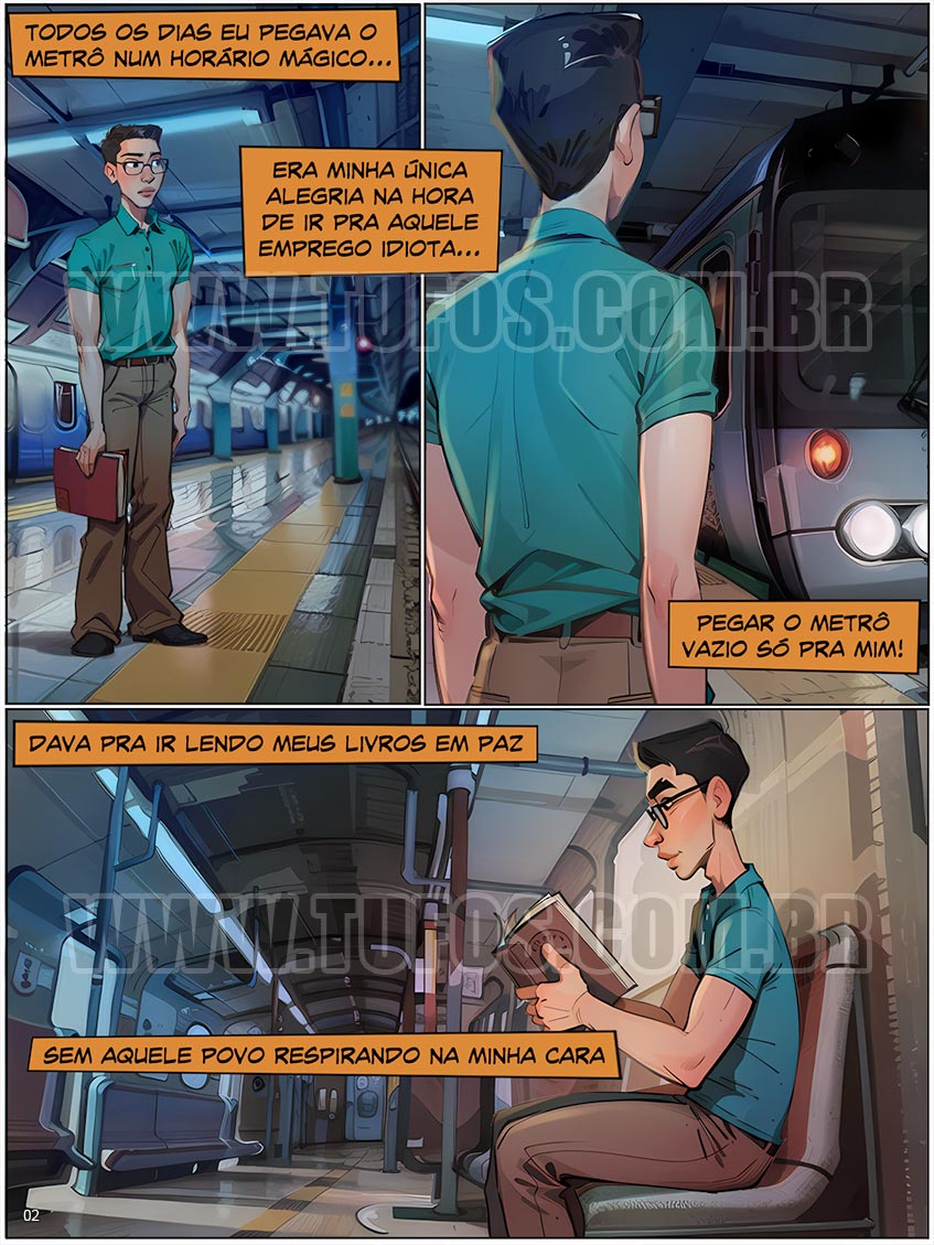 Página 2 do quadrinho adulto: LUZ NO FIM DO TREM – Leia completo em XCOMICS