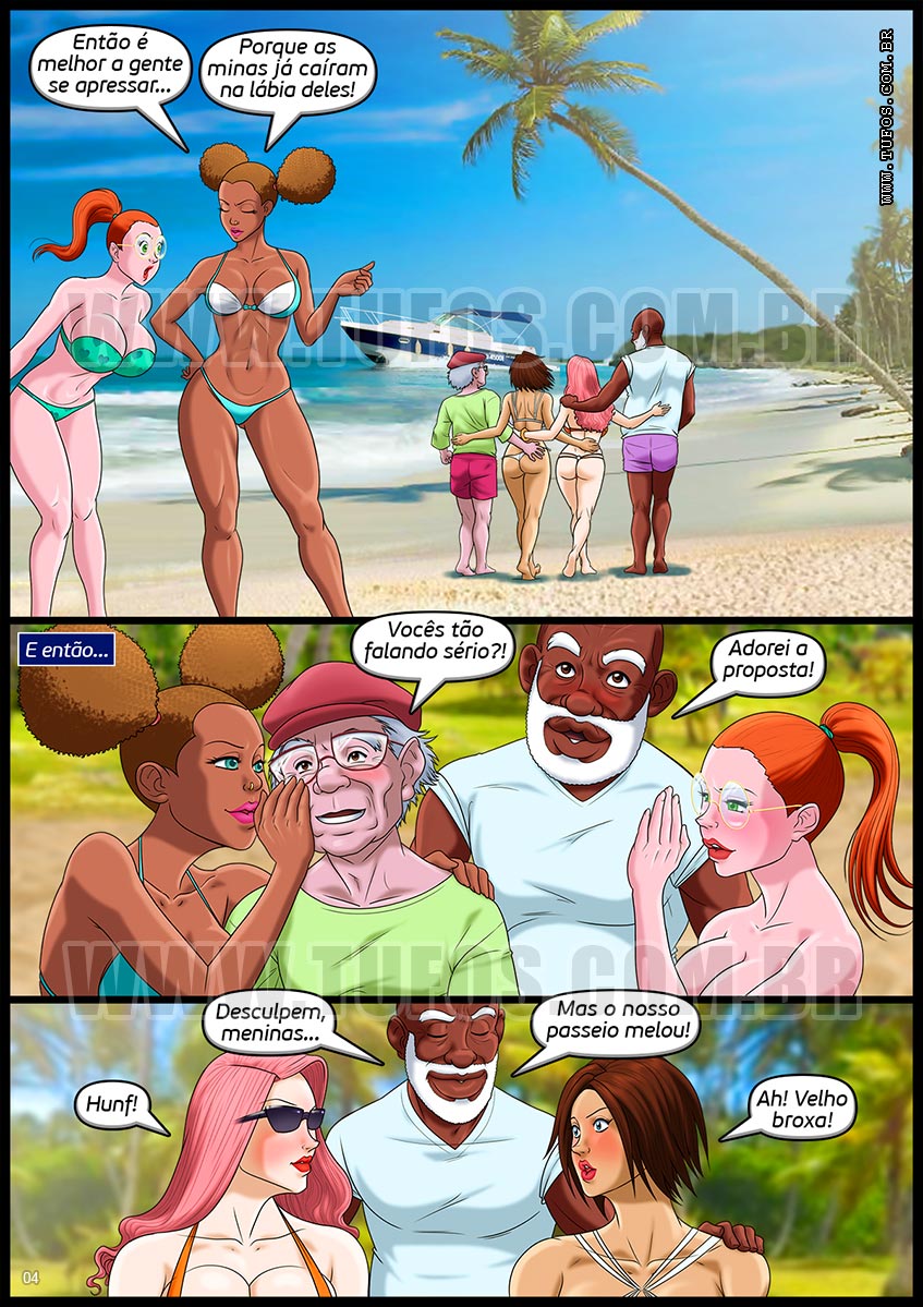 Página 4 do quadrinho adulto: NETINHAS NO IATE – Leia completo em XCOMICS
