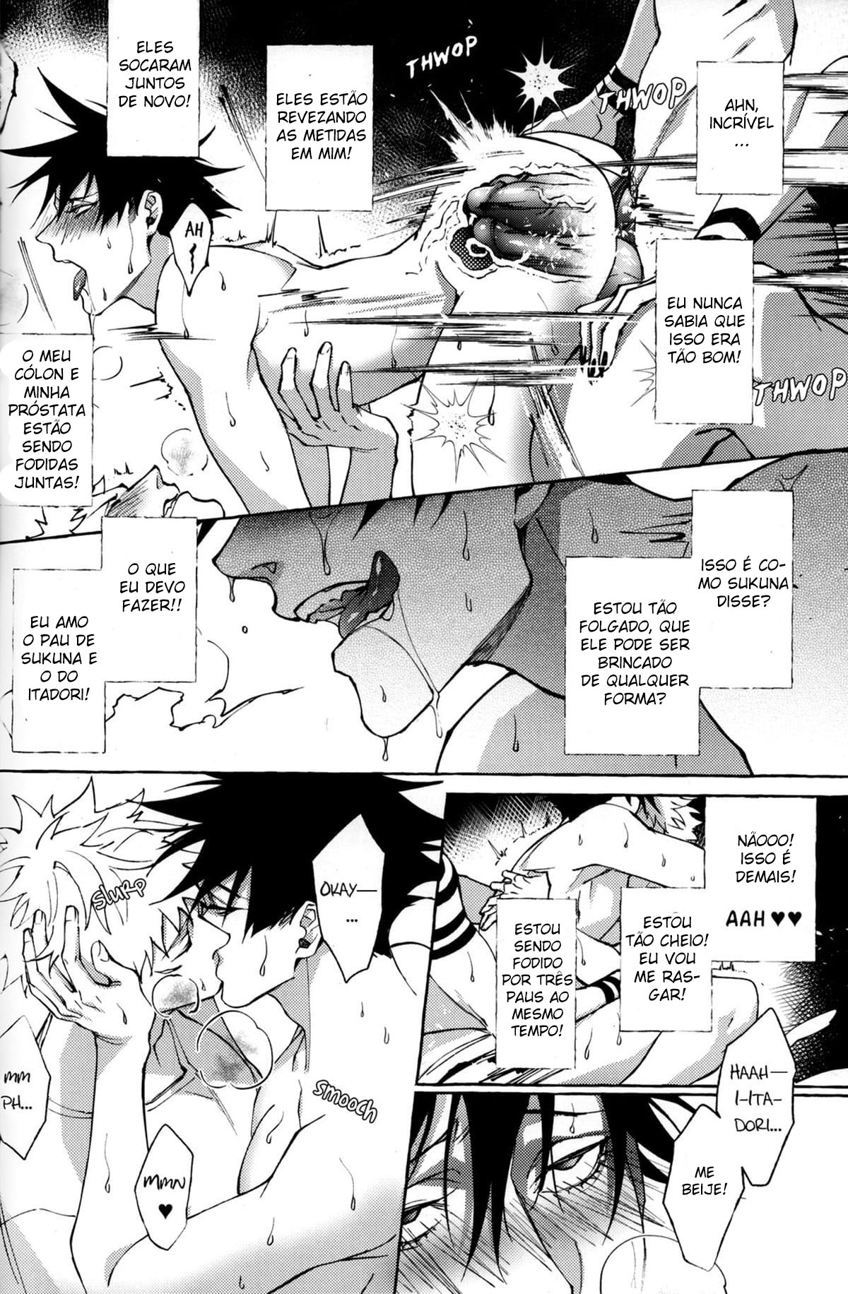 Página 20 do quadrinho adulto: PRIMEIRA VEZ COM DUAS ROLAS NO RABO – Leia completo em XCOMICS