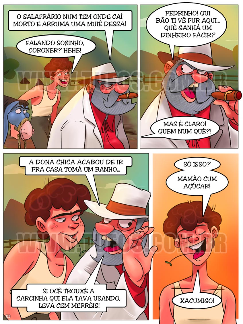 Página 3 do quadrinho adulto: ROUBANDO CALCINHA – Leia completo em XCOMICS